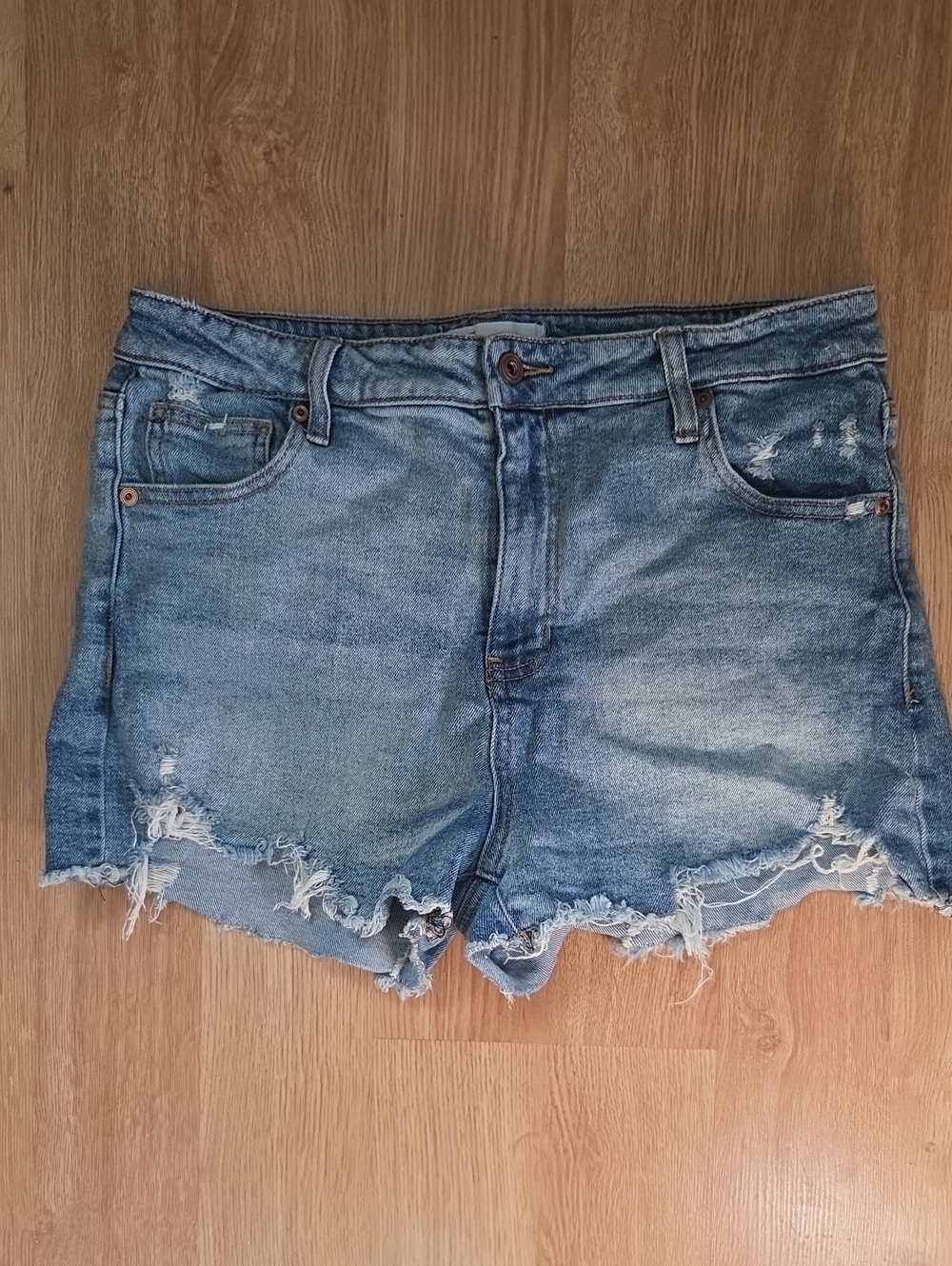 High-Waisted, Short Denim Distressed Women's Shorts